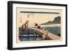 The 53 Stations of the Tokaido, Station 26: Kakegawa-juku, Shizuoka Prefecture-Ando Hiroshige-Framed Giclee Print