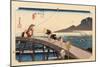 The 53 Stations of the Tokaido, Station 26: Kakegawa-juku, Shizuoka Prefecture-Ando Hiroshige-Mounted Giclee Print