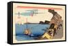 The 53 Stations of the Tokaido, Station 3: Kanagawa-juku, Kanagawa Prefecture-Ando Hiroshige-Framed Stretched Canvas