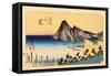 The 53 Stations of the Tokaido, Station 30: Maisaka-juku, Shizuoka Prefecture-Ando Hiroshige-Framed Stretched Canvas