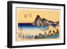 The 53 Stations of the Tokaido, Station 30: Maisaka-juku, Shizuoka Prefecture-Ando Hiroshige-Framed Giclee Print