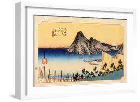 The 53 Stations of the Tokaido, Station 30: Maisaka-juku, Shizuoka Prefecture-Ando Hiroshige-Framed Giclee Print