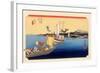 The 53 Stations of the Tokaido, Station 31: Arai-juku, Shizuoka Prefecture-Ando Hiroshige-Framed Giclee Print