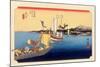 The 53 Stations of the Tokaido, Station 31: Arai-juku, Shizuoka Prefecture-Ando Hiroshige-Mounted Giclee Print