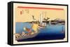 The 53 Stations of the Tokaido, Station 31: Arai-juku, Shizuoka Prefecture-Ando Hiroshige-Framed Stretched Canvas