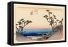 The 53 Stations of the Tokaido, Station 32: Shirasuka-juku, Shizuoka Prefecture-Ando Hiroshige-Framed Stretched Canvas