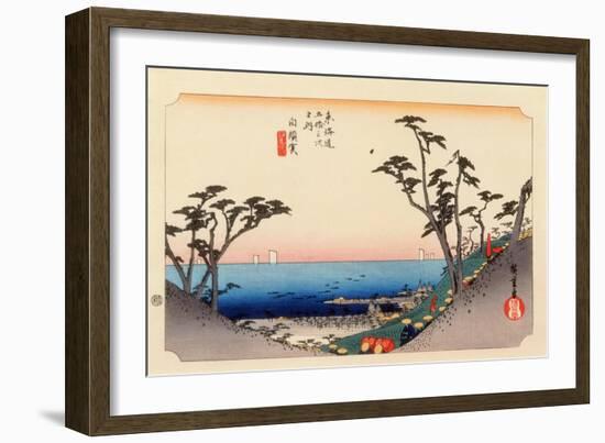 The 53 Stations of the Tokaido, Station 32: Shirasuka-juku, Shizuoka Prefecture-Ando Hiroshige-Framed Giclee Print