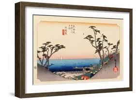 The 53 Stations of the Tokaido, Station 32: Shirasuka-juku, Shizuoka Prefecture-Ando Hiroshige-Framed Giclee Print