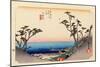 The 53 Stations of the Tokaido, Station 32: Shirasuka-juku, Shizuoka Prefecture-Ando Hiroshige-Mounted Giclee Print