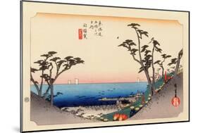 The 53 Stations of the Tokaido, Station 32: Shirasuka-juku, Shizuoka Prefecture-Ando Hiroshige-Mounted Giclee Print