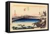 The 53 Stations of the Tokaido, Station 34: Yoshida-juku, Aichi Prefecture-Ando Hiroshige-Framed Stretched Canvas