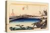 The 53 Stations of the Tokaido, Station 34: Yoshida-juku, Aichi Prefecture-Ando Hiroshige-Stretched Canvas