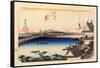 The 53 Stations of the Tokaido, Station 34: Yoshida-juku, Aichi Prefecture-Ando Hiroshige-Framed Stretched Canvas