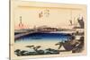 The 53 Stations of the Tokaido, Station 34: Yoshida-juku, Aichi Prefecture-Ando Hiroshige-Stretched Canvas