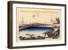 The 53 Stations of the Tokaido, Station 34: Yoshida-juku, Aichi Prefecture-Ando Hiroshige-Framed Giclee Print