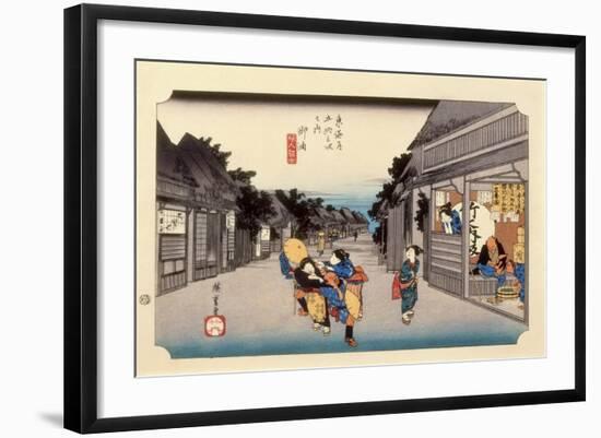 The 53 Stations of the Tokaido, Station 35: Goyu-shuku, Aichi Prefecture-Ando Hiroshige-Framed Giclee Print