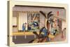 The 53 Stations of the Tokaido, Station 36: Akasaka-juku, Aichi Prefecture-Ando Hiroshige-Stretched Canvas