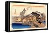 The 53 Stations of the Tokaido, Station 4: Hodogaya-juku, Kanagawa Prefecture-Ando Hiroshige-Framed Stretched Canvas