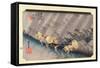 The 53 Stations of the Tokaido, Station 45: Shono-juku, Mie Prefecture-Ando Hiroshige-Framed Stretched Canvas