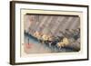 The 53 Stations of the Tokaido, Station 45: Shono-juku, Mie Prefecture-Ando Hiroshige-Framed Giclee Print