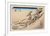 The 53 Stations of the Tokaido, Station 46: Kameyama-juku, Mie Prefecture-Ando Hiroshige-Framed Giclee Print