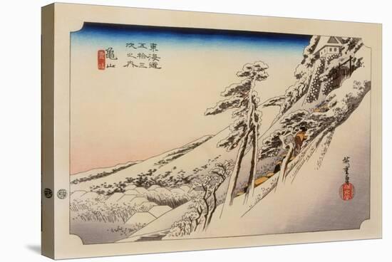 The 53 Stations of the Tokaido, Station 46: Kameyama-juku, Mie Prefecture-Ando Hiroshige-Stretched Canvas