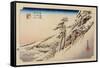 The 53 Stations of the Tokaido, Station 46: Kameyama-juku, Mie Prefecture-Ando Hiroshige-Framed Stretched Canvas