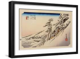 The 53 Stations of the Tokaido, Station 46: Kameyama-juku, Mie Prefecture-Ando Hiroshige-Framed Giclee Print