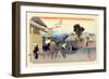 The 53 Stations of the Tokaido, Station 5: Totsuka-juku, Kanagawa Prefecture-Ando Hiroshige-Framed Giclee Print