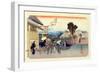 The 53 Stations of the Tokaido, Station 5: Totsuka-juku, Kanagawa Prefecture-Ando Hiroshige-Framed Giclee Print