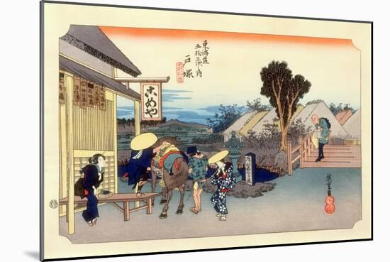 The 53 Stations of the Tokaido, Station 5: Totsuka-juku, Kanagawa Prefecture-Ando Hiroshige-Mounted Giclee Print