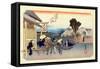 The 53 Stations of the Tokaido, Station 5: Totsuka-juku, Kanagawa Prefecture-Ando Hiroshige-Framed Stretched Canvas