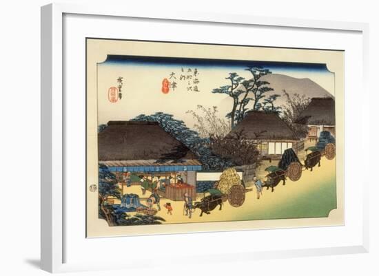 The 53 Stations of the Tokaido, Station 53: Otsu-juku, Shiga Prefecture-Ando Hiroshige-Framed Giclee Print