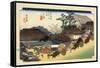 The 53 Stations of the Tokaido, Station 53: Otsu-juku, Shiga Prefecture-Ando Hiroshige-Framed Stretched Canvas