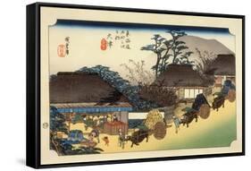 The 53 Stations of the Tokaido, Station 53: Otsu-juku, Shiga Prefecture-Ando Hiroshige-Framed Stretched Canvas