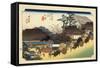 The 53 Stations of the Tokaido, Station 53: Otsu-juku, Shiga Prefecture-Ando Hiroshige-Framed Stretched Canvas