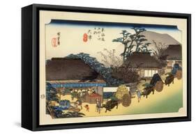 The 53 Stations of the Tokaido, Station 53: Otsu-juku, Shiga Prefecture-Ando Hiroshige-Framed Stretched Canvas