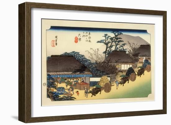 The 53 Stations of the Tokaido, Station 53: Otsu-juku, Shiga Prefecture-Ando Hiroshige-Framed Giclee Print