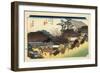 The 53 Stations of the Tokaido, Station 53: Otsu-juku, Shiga Prefecture-Ando Hiroshige-Framed Giclee Print