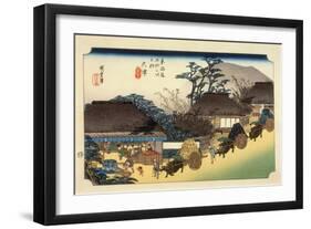 The 53 Stations of the Tokaido, Station 53: Otsu-juku, Shiga Prefecture-Ando Hiroshige-Framed Giclee Print