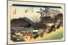 The 53 Stations of the Tokaido, Station 53: Otsu-juku, Shiga Prefecture-Ando Hiroshige-Mounted Giclee Print