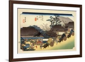 The 53 Stations of the Tokaido, Station 53: Otsu-juku, Shiga Prefecture-Ando Hiroshige-Framed Giclee Print