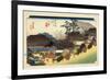 The 53 Stations of the Tokaido, Station 53: Otsu-juku, Shiga Prefecture-Ando Hiroshige-Framed Giclee Print