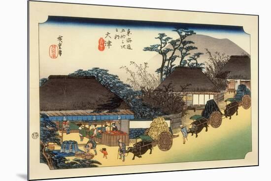 The 53 Stations of the Tokaido, Station 53: Otsu-juku, Shiga Prefecture-Ando Hiroshige-Mounted Giclee Print