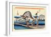 The 53 Stations of the Tokaido, Station 7: Hiratsuka-juku, Kanagawa Prefecture-Ando Hiroshige-Framed Giclee Print