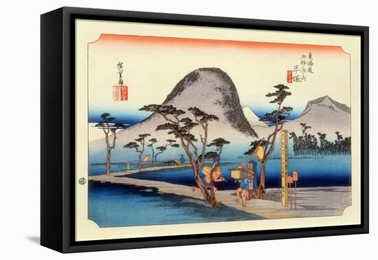 The 53 Stations of the Tokaido, Station 7: Hiratsuka-juku, Kanagawa Prefecture-Ando Hiroshige-Framed Stretched Canvas