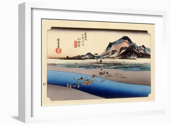 The 53 Stations of the Tokaido, Station 9: Odawara-juku, Kanagawa Prefecture-Ando Hiroshige-Framed Giclee Print