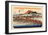 The 53 Stations of the Tokaido, The End: Sanjo O-Hashi, Kyoto-Ando Hiroshige-Framed Giclee Print