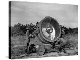 The 62nd Coast Artillery Concealing the Searchlight for Obvious Reasons-Carl Mydans-Stretched Canvas