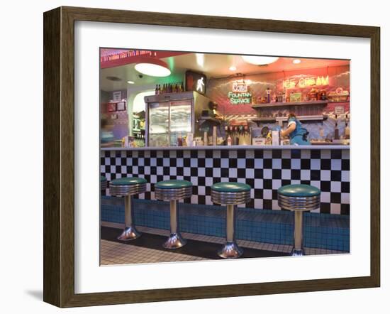 The 66 Diner Along Historic Route 66, Albuquerque, New Mexico-Michael DeFreitas-Framed Photographic Print